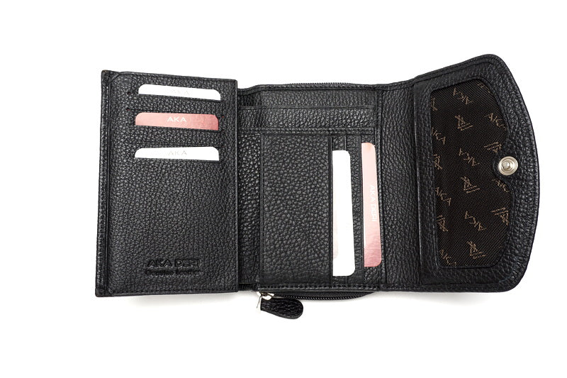 Juoda Aka odinė piniginė