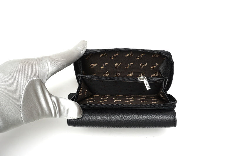 Juoda Aka odinė piniginė