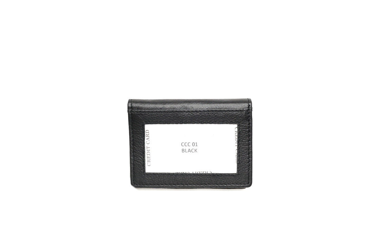 Juoda unisex odinė kortelinė