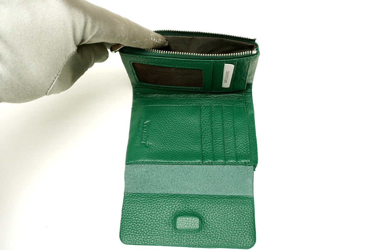Žalia odinė piniginė