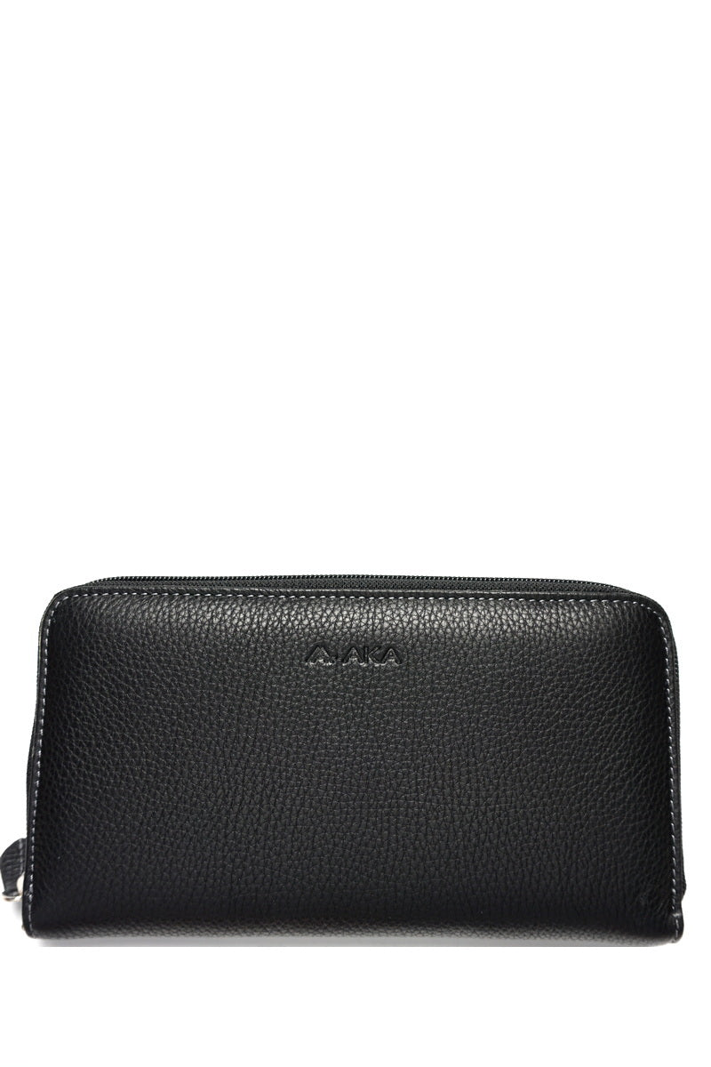 Juoda vyriška/moteriška odinė AKA piniginė