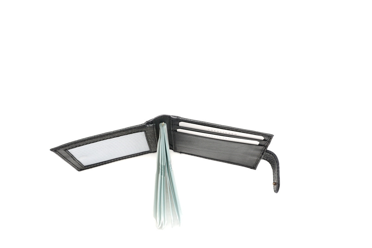 Juoda unisex odinė kortelinė