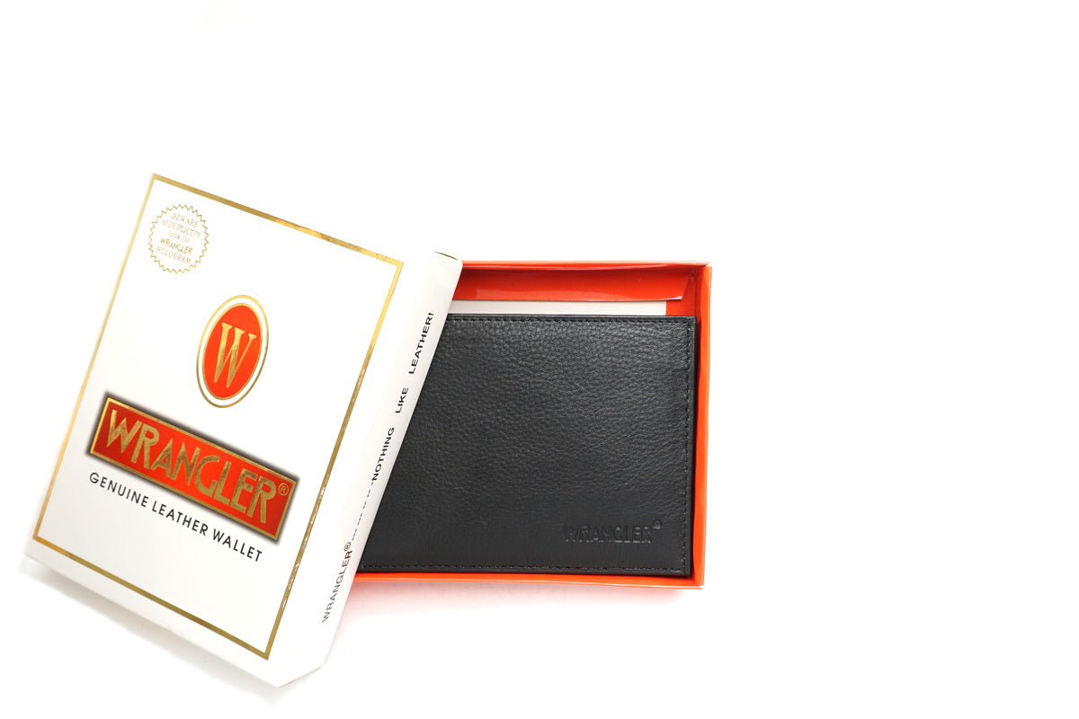 Wrangler juoda odinė piniginė