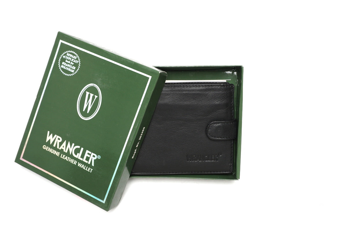Wrangler juoda odinė piniginė