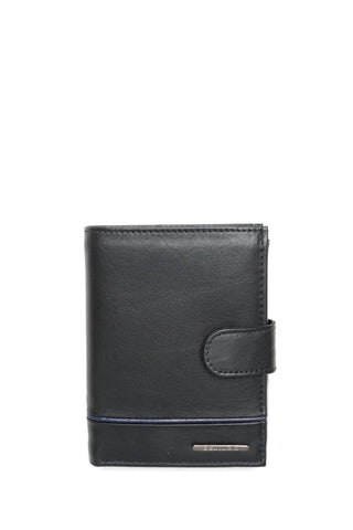 Juoda odinė piniginė su RFID apsauga