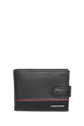 Juoda odinė piniginė su RFID apsauga