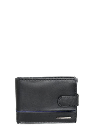 Juoda odinė piniginė su RFID apsauga