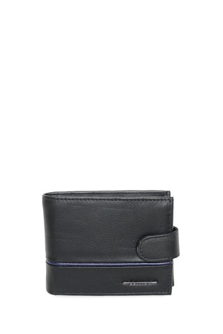 Juoda odinė piniginė su RFID apsauga