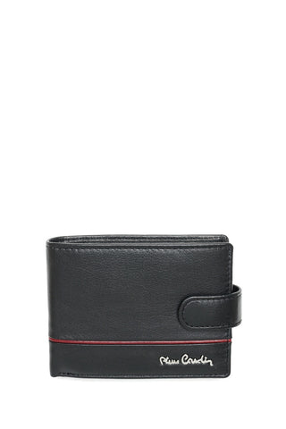Juoda Pierre Cardin odinė piniginė su RFID apsauga