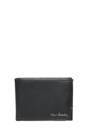Juoda Pierre Cardin odinė piniginė su RFID apsauga