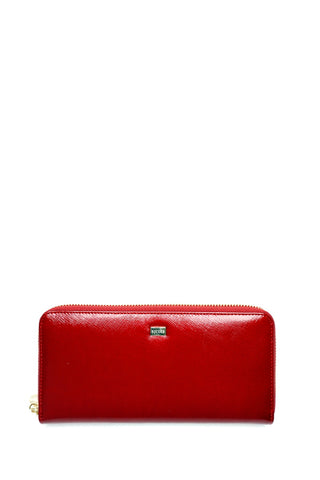 Raudona odinė piniginė