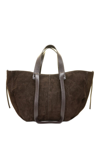 Ruda odinė (zomšas) rankinė