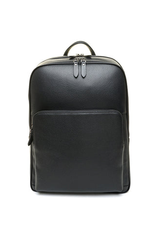 Juoda unisex odinė kuprinė