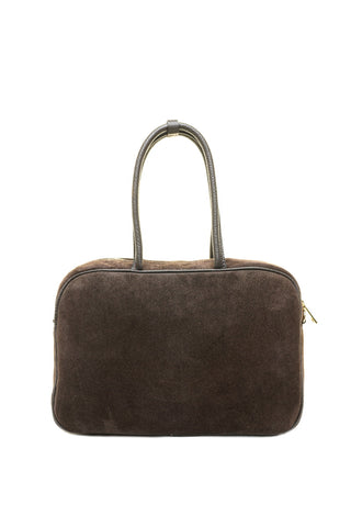 Ruda odinė (zomšas) rankinė