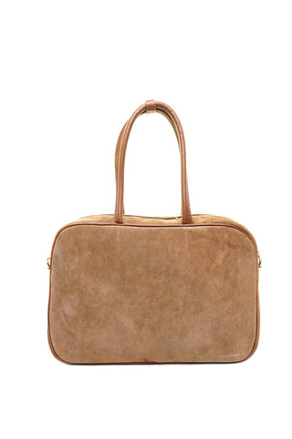 Ruda odinė (zomšas) rankinė