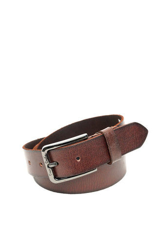 Pierre Cardin rudas odinis diržas