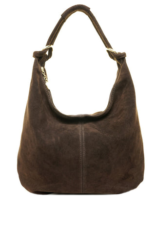 Ruda odinė (zomšas) rankinė