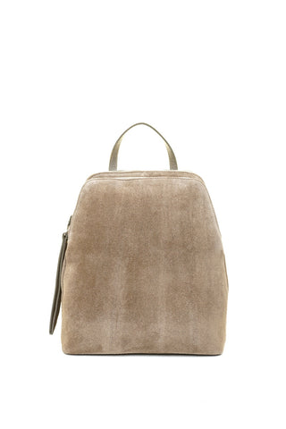 Rusva odinė (zomšas) kuprinė