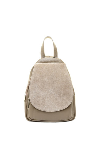 Rusva odinė (zomšas) kuprinė