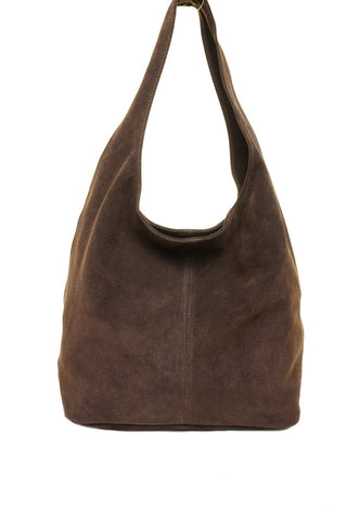 Ruda odinė (zomšas) rankinė