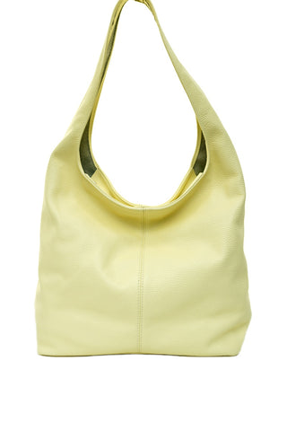 Geltona odinė rankinė