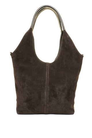 Ruda odinė (zomšas) rankinė