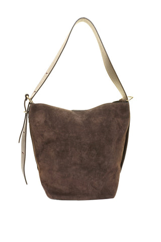 Ruda odinė (zomšas) rankinė