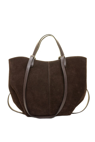 Ruda odinė (zomšas) rankinė