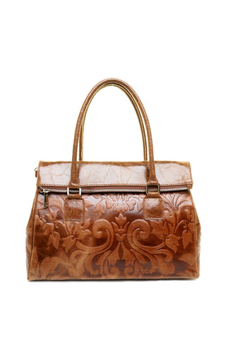 Ruda odinė rankinė