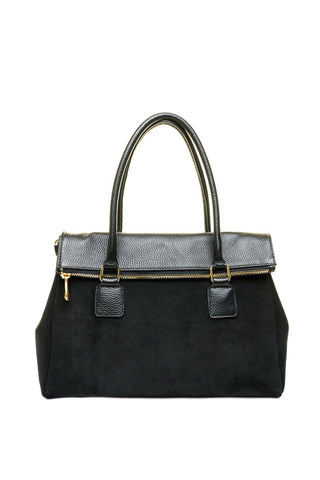 Juoda odinė (zomšas) rankinė