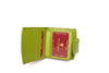 Žalia odinė piniginė su RFID apsauga