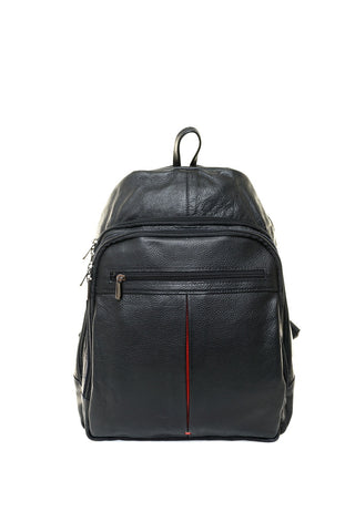 Juoda unisex odinė kuprinė