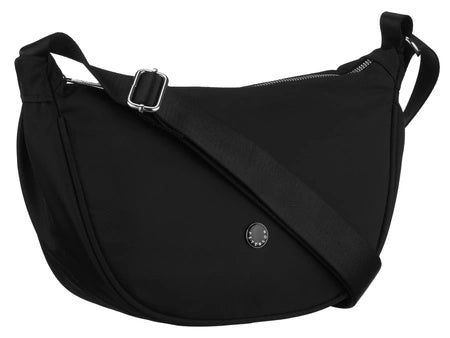 Juoda rankinė per petį