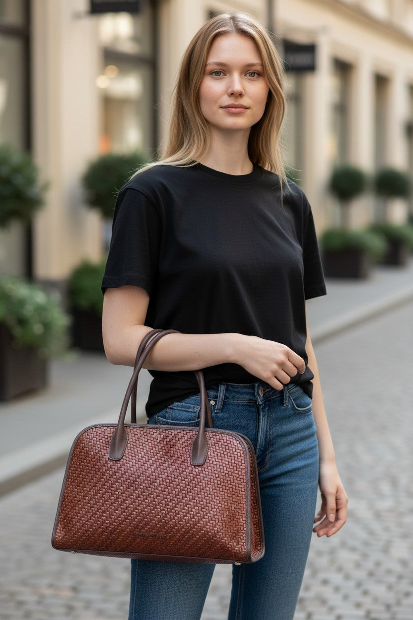 Rusva moteriška rankinė David Jones