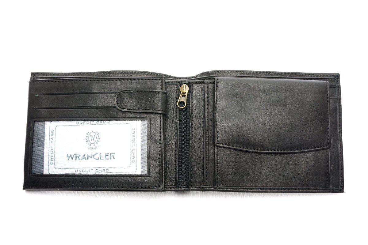 Wrangler juoda odinė piniginė-GIEVERA