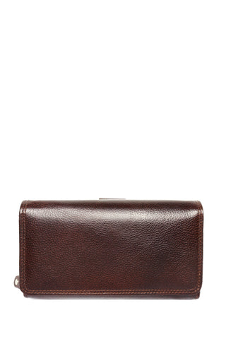 Ruda/bordo odinė piniginė