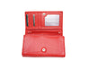 Raudona odinė piniginė su RFID apsauga