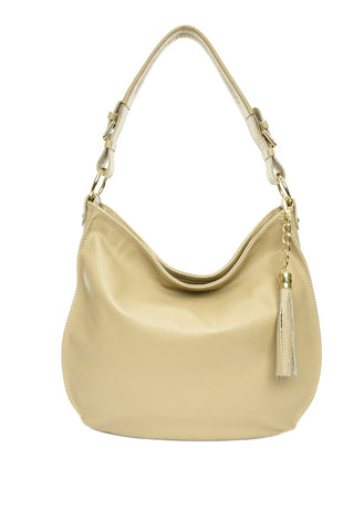 Smėlinė odinė rankinė