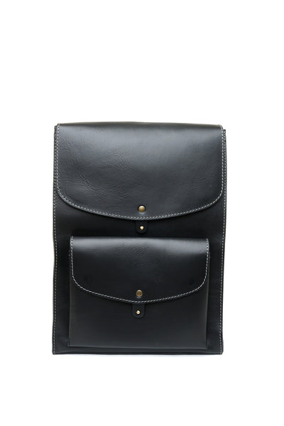 Juoda (unisex) odinė kuprinė