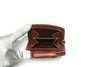 Ruda odinė piniginė su RFID apsauga